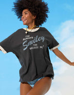 Aerie｜スマイリー®オーバーサイズ・クルー・ボーイフレンドTシャツ