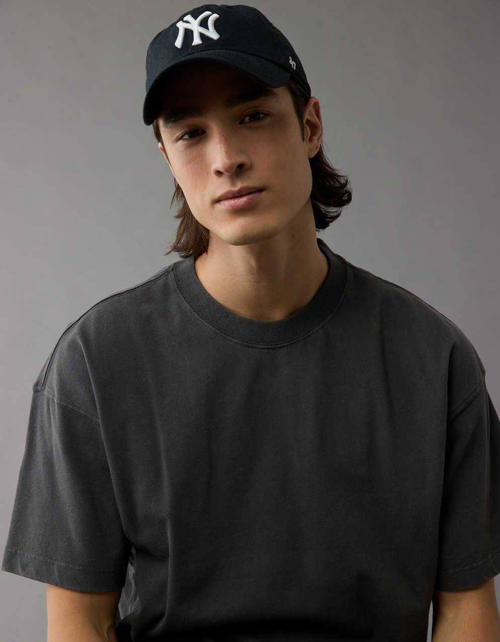 AEボクシー・フィット・スエード・ジャージーTシャツ
