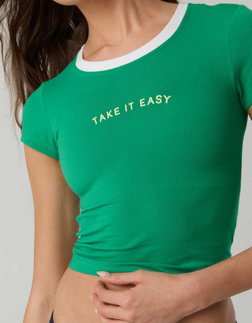 OFFLINE By Aerie Let's Stretch Ringer T-Shirt