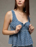 AE Ruched Strap Cropped Tank Top