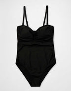 Aerie Ruched Cut Out Bandeau Full Coverage ワンピース水着
