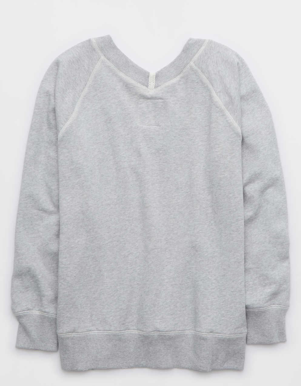 Aerie ダウンタイム Vネック・スウェットシャツ