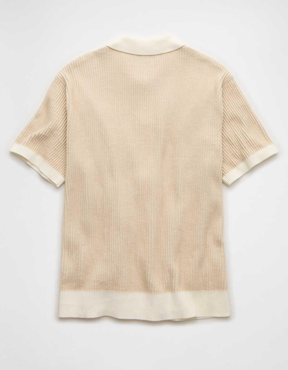 AE Striped Button-Up Sweater Polo
