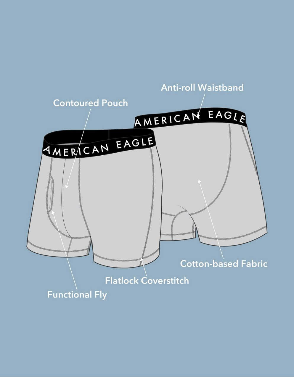 AEOメンズ4.5インチ・クラシック・ボクサー・ブリーフ