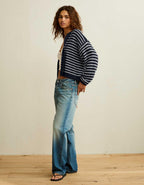 AE Balloon-Sleeve Open-Front Cardigan