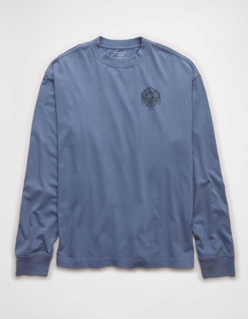 AEボクシーロングスリーブグラフィックTシャツ