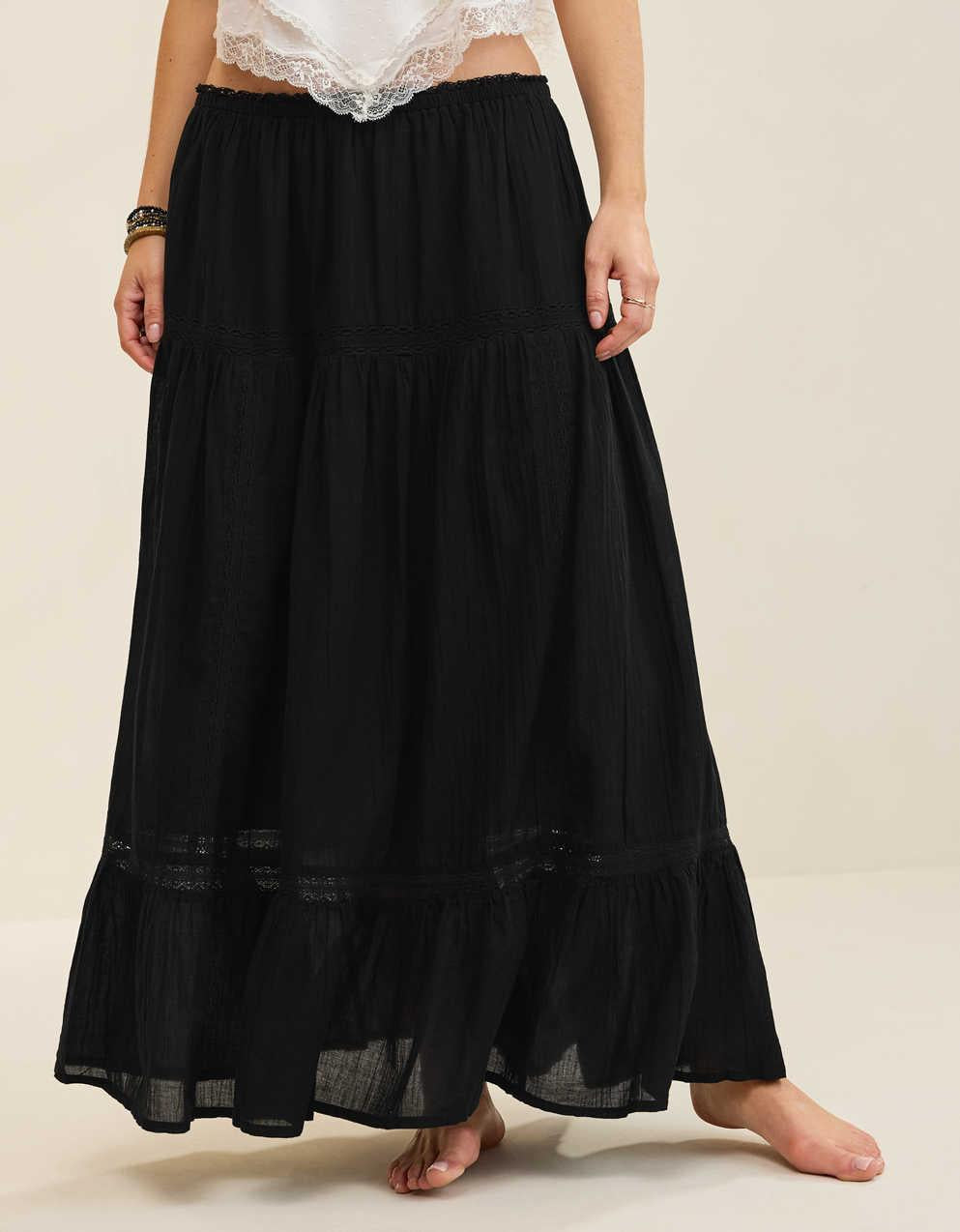 Aerie レース・トリム・マキシ・スカート