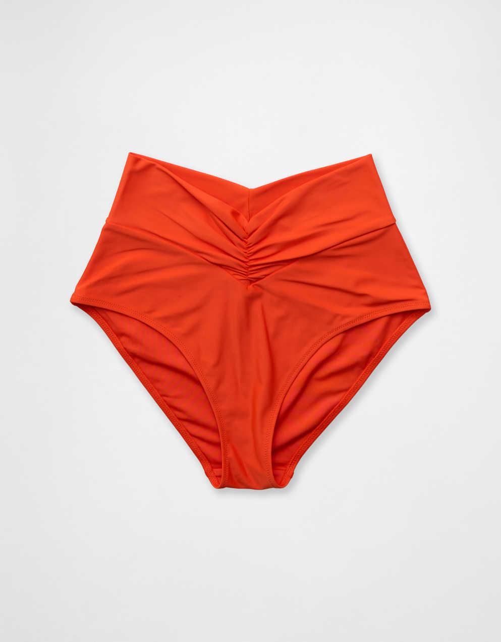 Aerie Ruched ハイウエストフルカバレッジビキニボトム