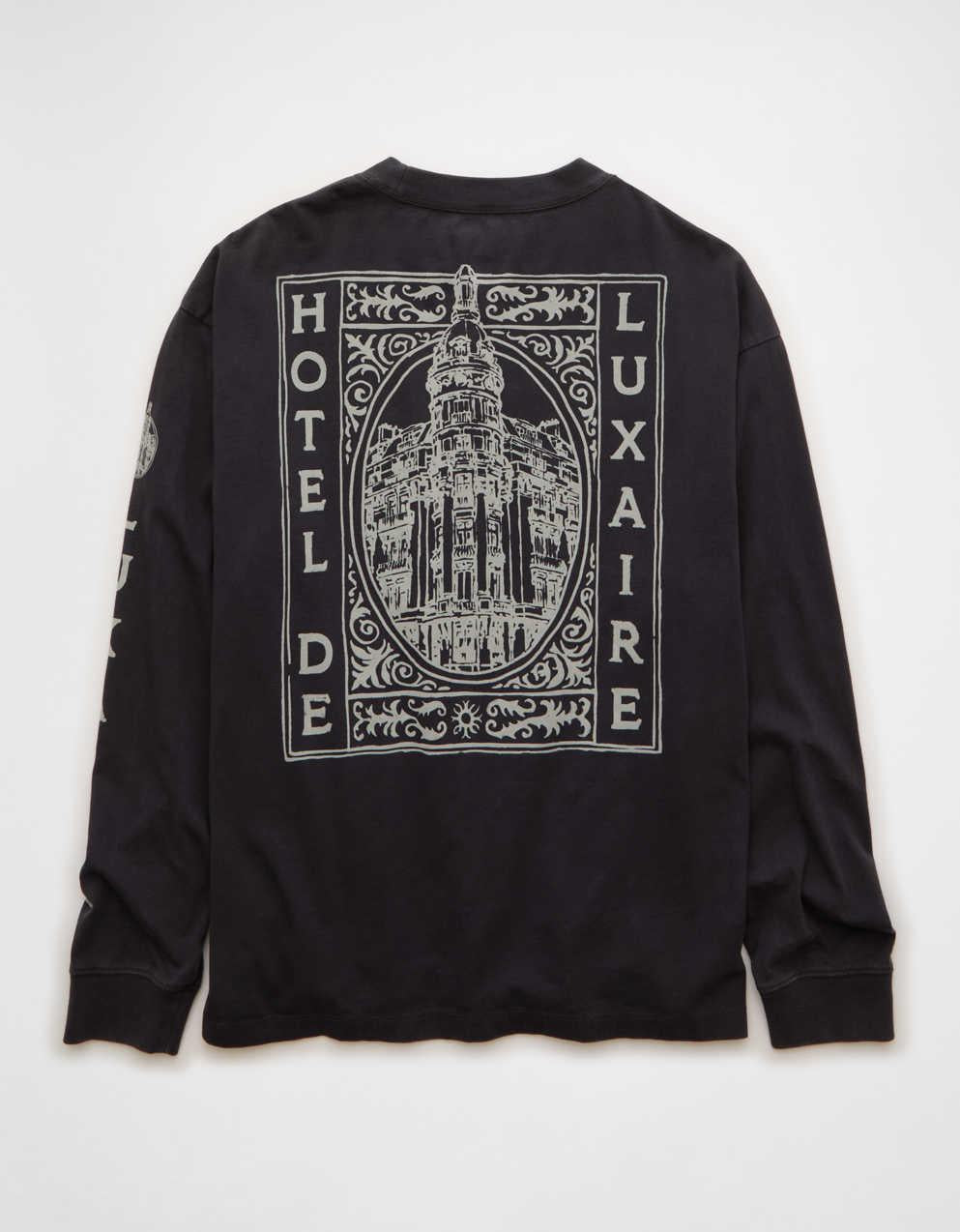 AEボクシーロングスリーブグラフィックTシャツ