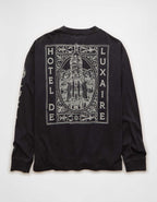 AEボクシーロングスリーブグラフィックTシャツ