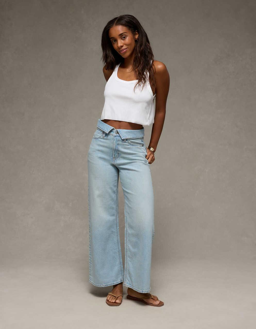 AE Curvy Super High-Waisted Baggy Wide-Leg Jean