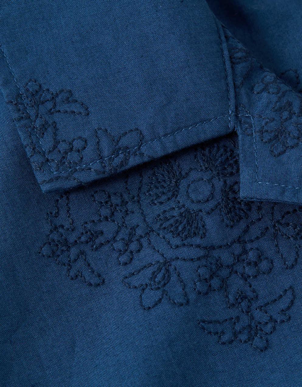 AE Poolside Linen-Blend Printed Button-Up Shirt