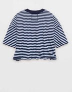 アエリ・リミックス・ヘンリー・クロップドTシャツ