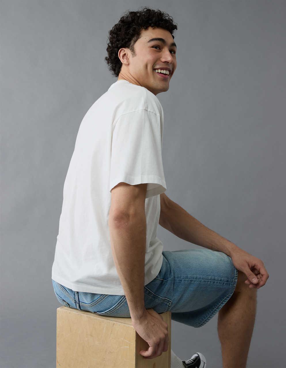 AE ボクシー・リネンブレンドTシャツ