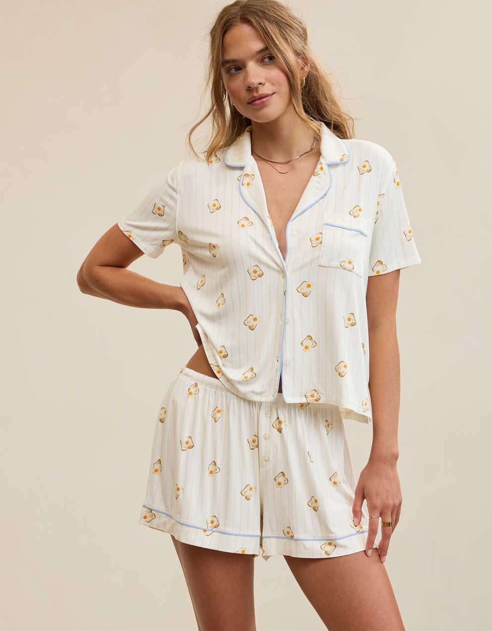 OVERSLEPT by Aerie Real Soft® Short Sleeve Pajama Shirt