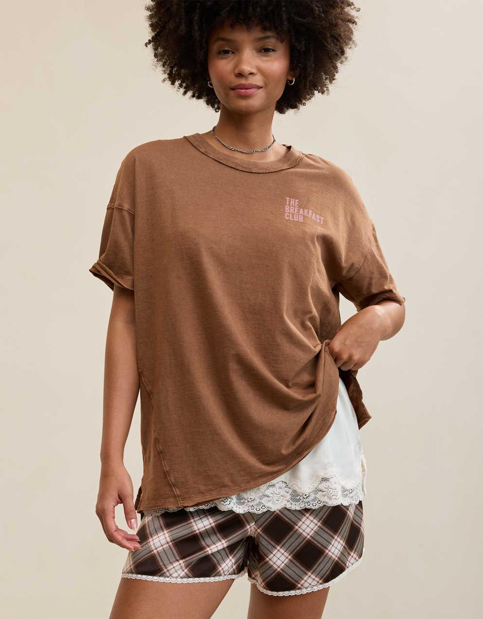 Aerie オーバーサイズ・クルー・ボーイフレンドTシャツ