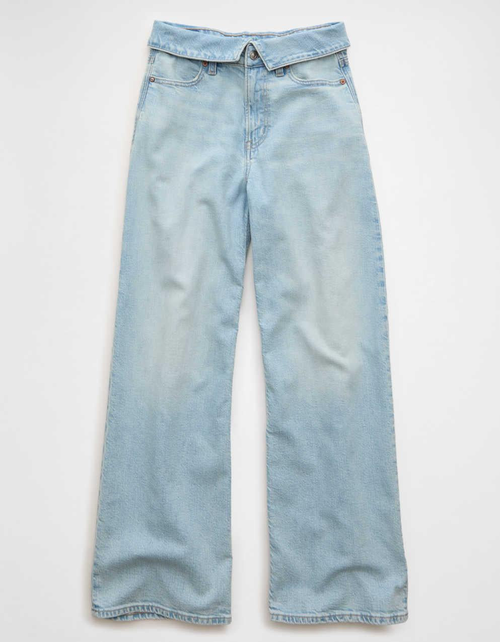 AE Curvy Super High-Waisted Baggy Wide-Leg Jean