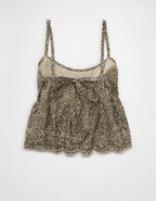 AE Leopard Eyelet Cami