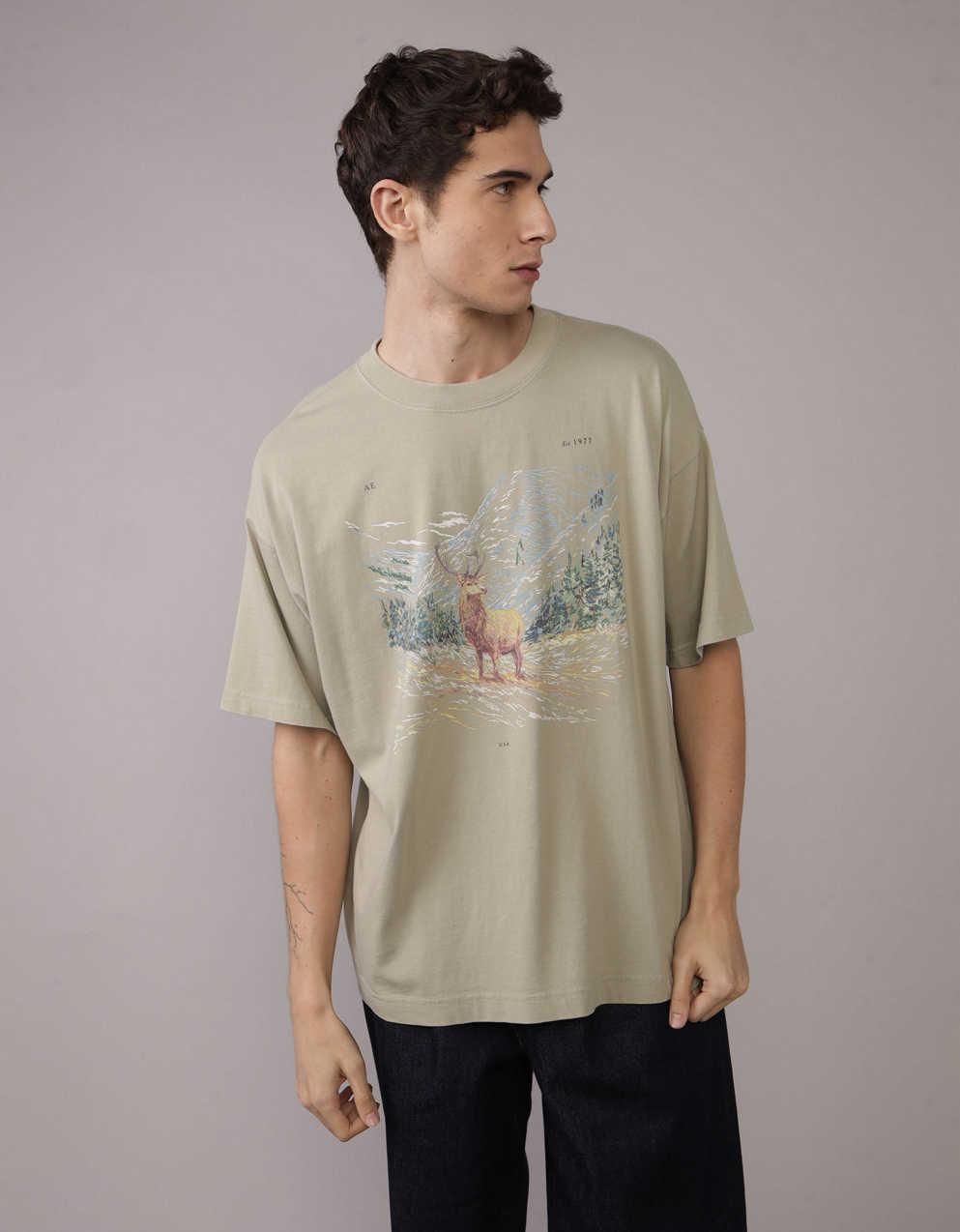 AEオーバーサイズ・グラフィックTシャツ