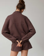 OFFLINE By Aerie クラウドフリース シーム入り クォータージップ スウェットシャツ