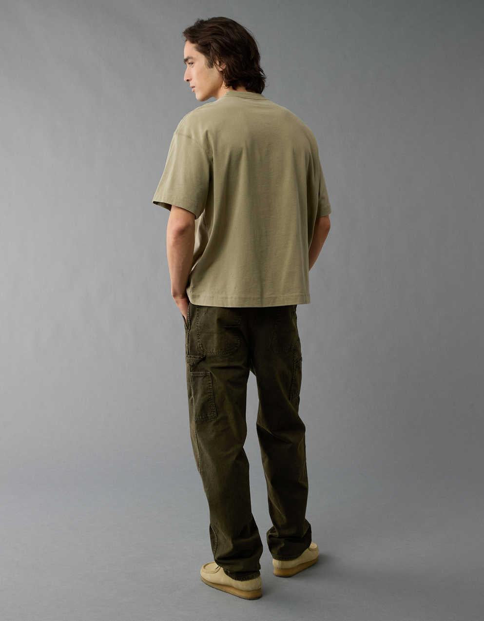 AEボクシー・フィット・スエード・ジャージーTシャツ
