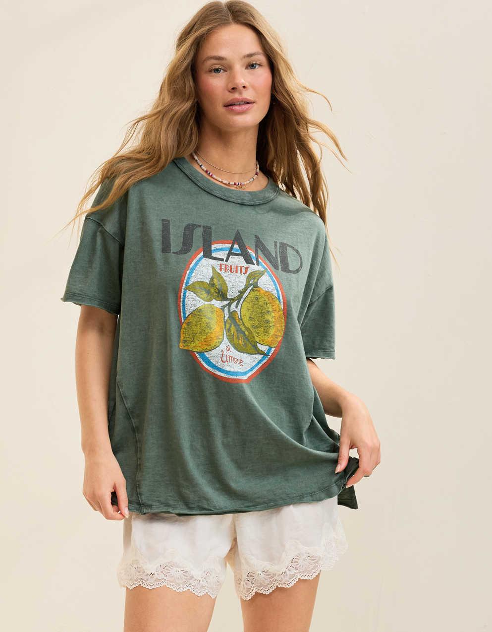 Aerie オーバーサイズ・クルー・ボーイフレンドTシャツ