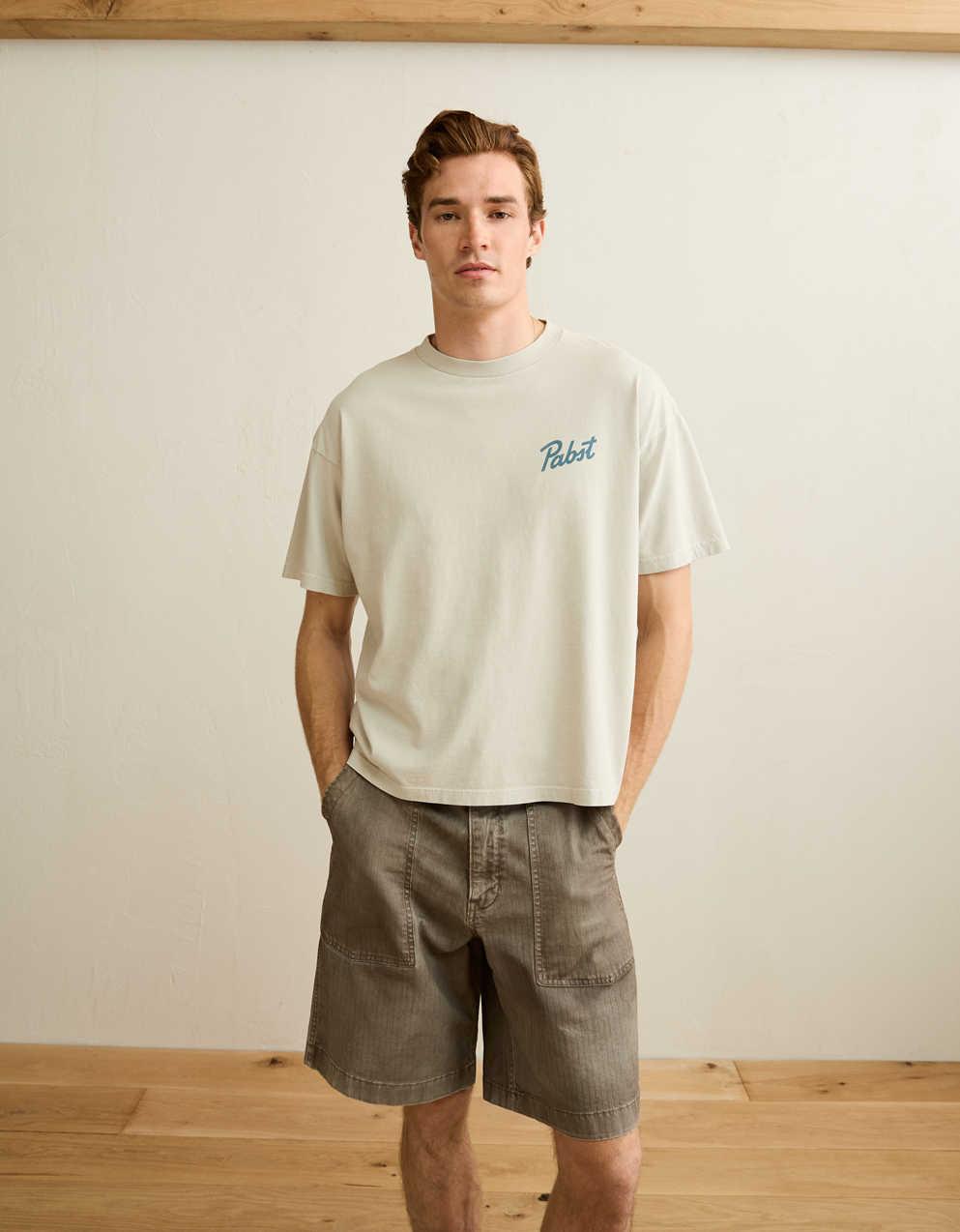 AE ボクシーフィット パブスト・ブルーリボン グラフィックTシャツ