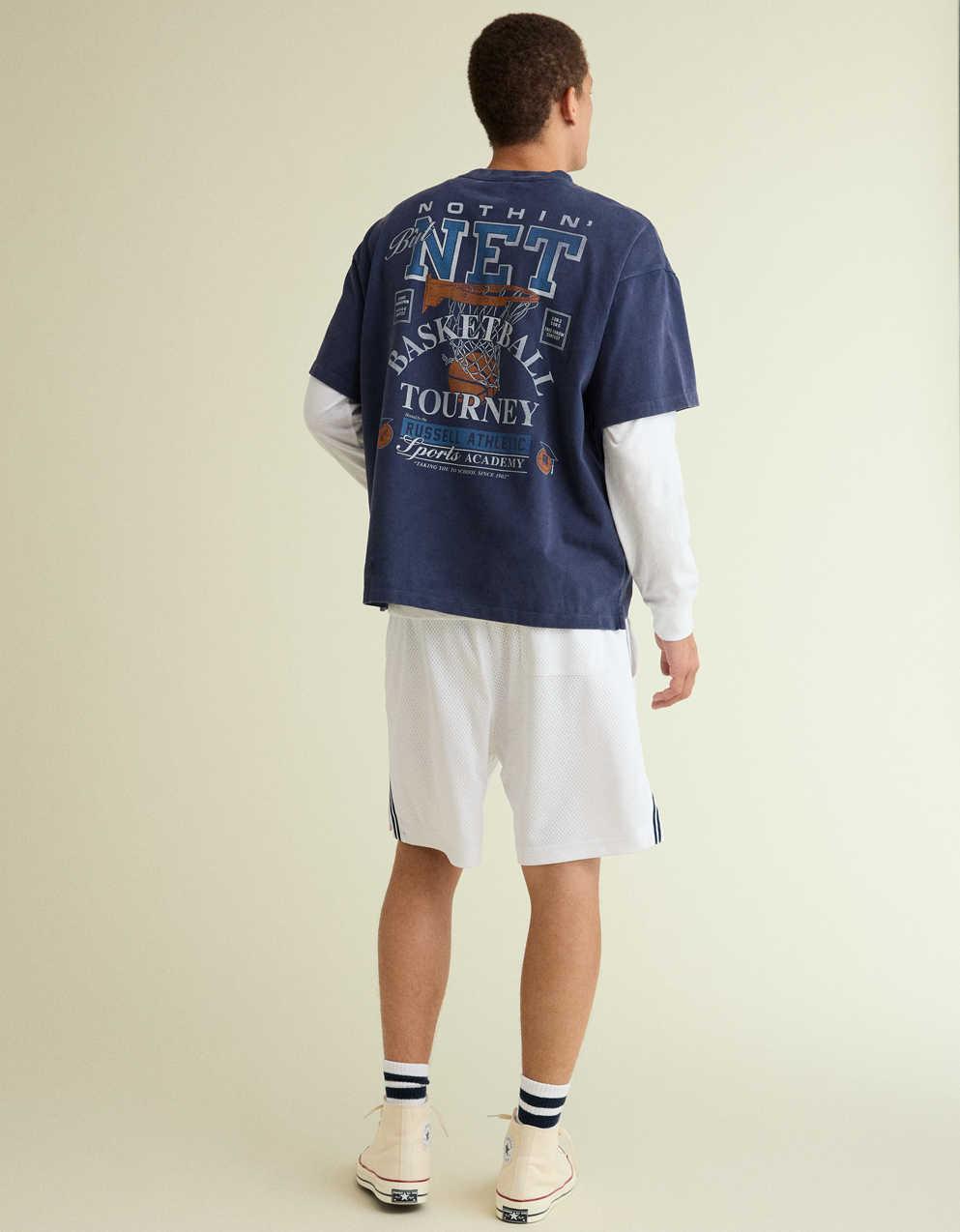 AE x Russell Athletic ヘビーウェイト バスケットボール グラフィックTシャツ