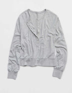 Aerie ハッピースニット・ヘンリーTシャツ