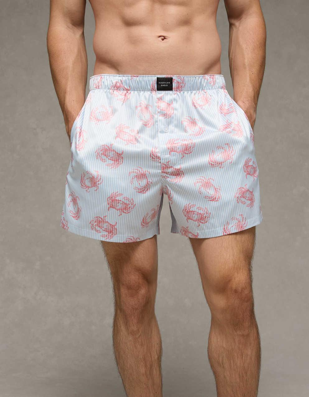 AEO メンズ フードサテンポケットボクサーショーツ
