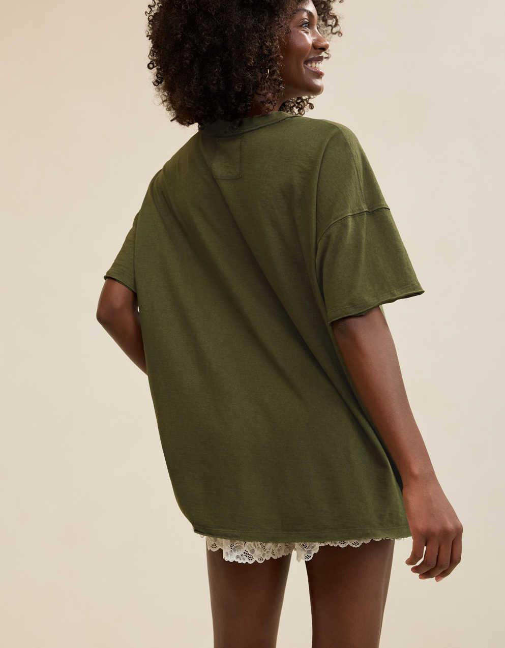 Aerie オーバーサイズ・クルー・ボーイフレンドTシャツ