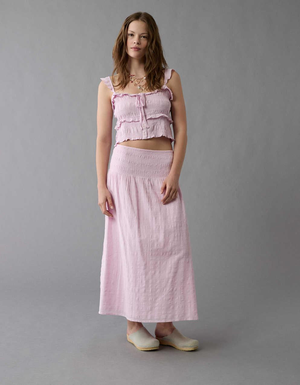 AE Smocked Ruffle Tank Top