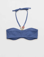 Aerie ピケ素材 シャーリング入りバンドゥビキニトップ