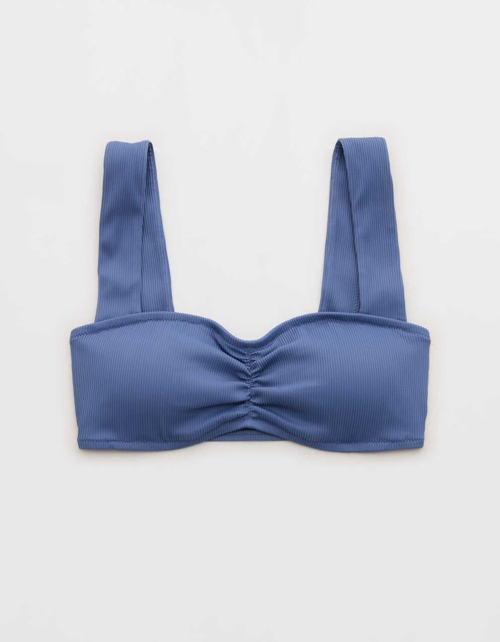 Aerie Ruched Wide Strap Bandeau Bikini Top（エアリー・ルーシェッド・ワイドストラップ・バンドゥー・ビキニ・トップ