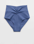Aerie Ruched High Waisted Full Coverage Bikini Bottom