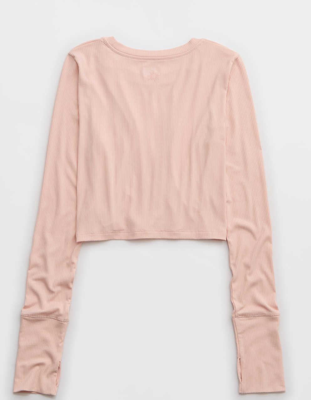 OFFLINE By Aerie Thumbs Up Ribbed Long Sleeve T-Shirt
