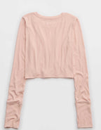 OFFLINE By Aerie Thumbs Upリブ長袖Tシャツ