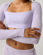 OFFLINE By Aerie Real Me Lace Long Sleeve Bra Top