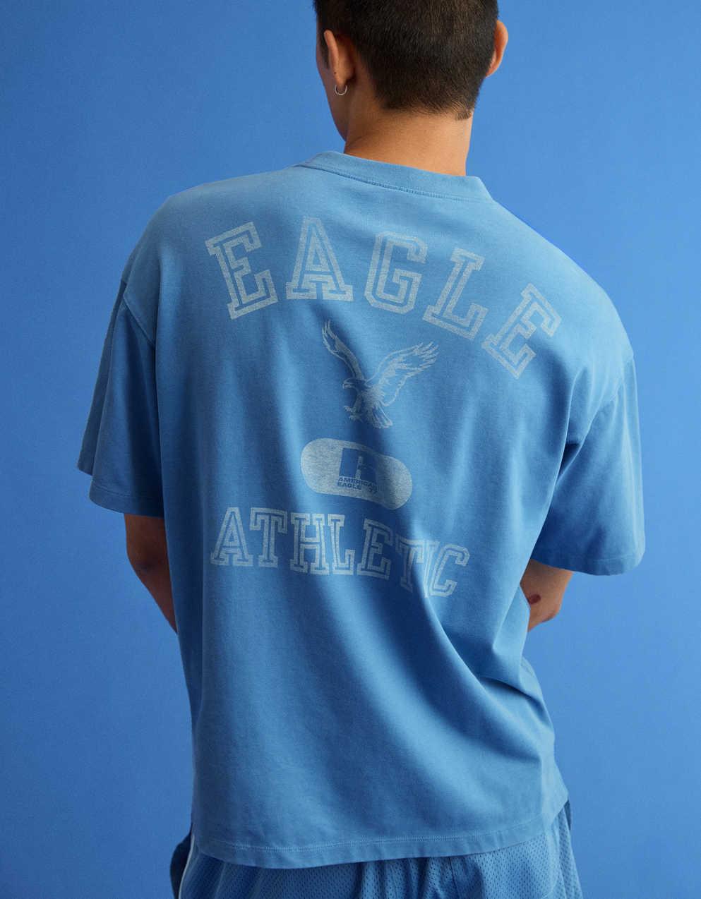 AE x Russell Athletic ヘビーウェイト・イーグル・グラフィックTシャツ
