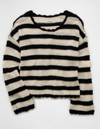 AE Cropped Crochet Sweater