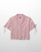 AE Linen-Blend Button-Up Shirt