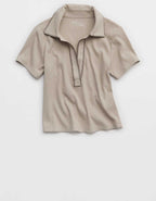 Aerie Cropped Polo T-Shirt