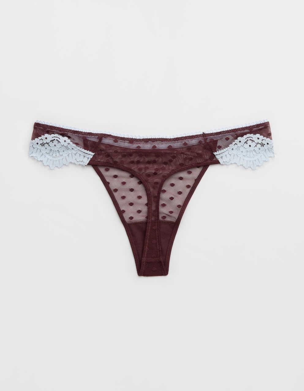 Show Off Sheer Happiness Lace Thong Underwear