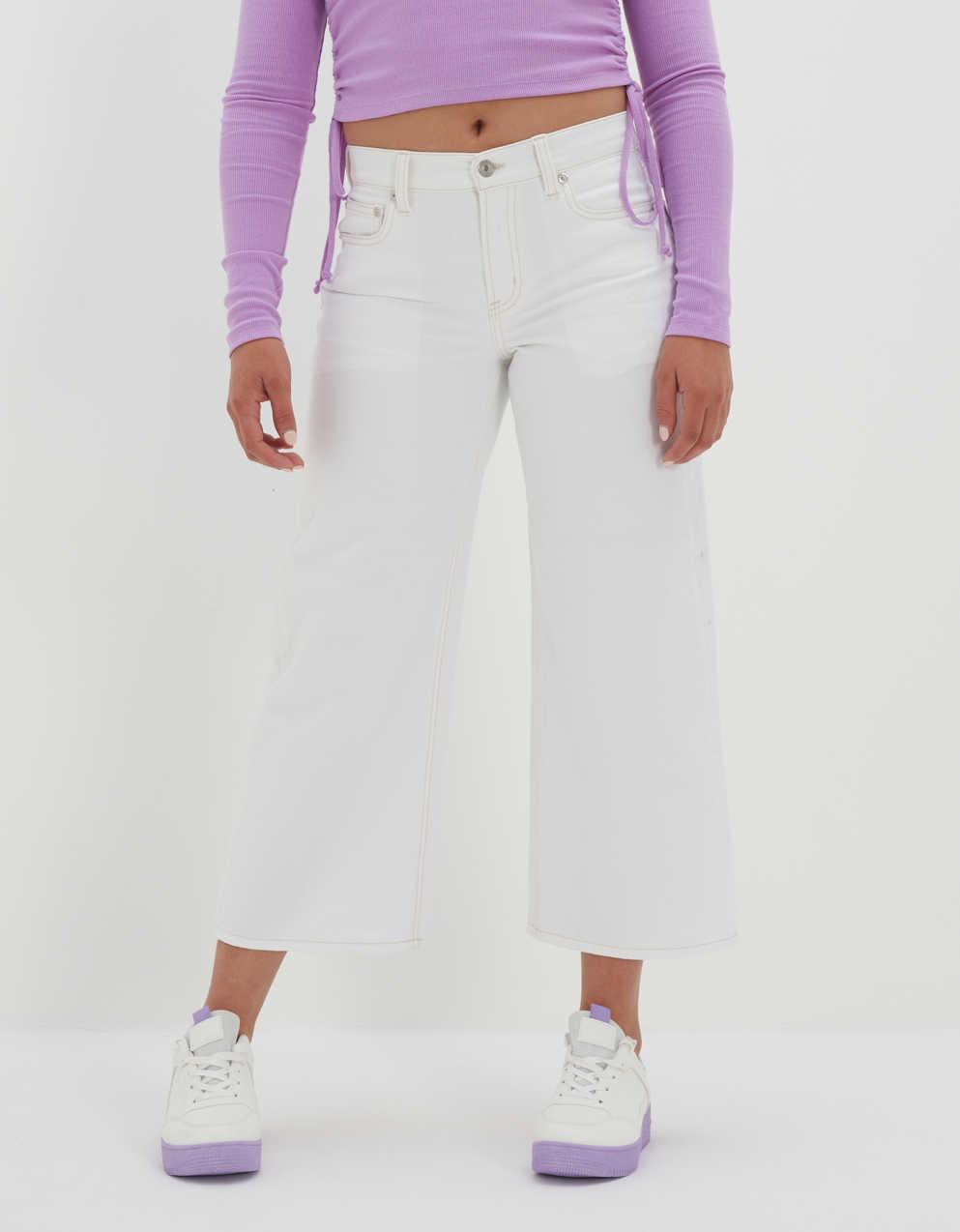 AE ストレッチ '90s ワイド レッグ クロップ ジーンズ