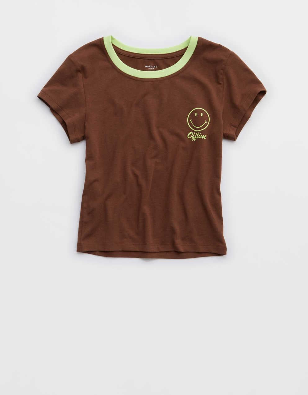 OFFLINE By Aerie | Smiley® Let's Stretch Ringer T-Shirt