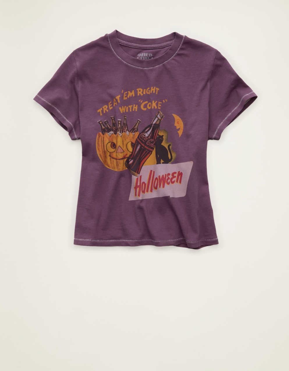 AE コカ・コーラ ハロウィン グラフィック シュランクンTシャツ