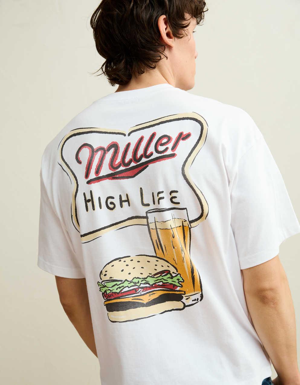 AE ボクシーフィット ミラービール グラフィックTシャツ