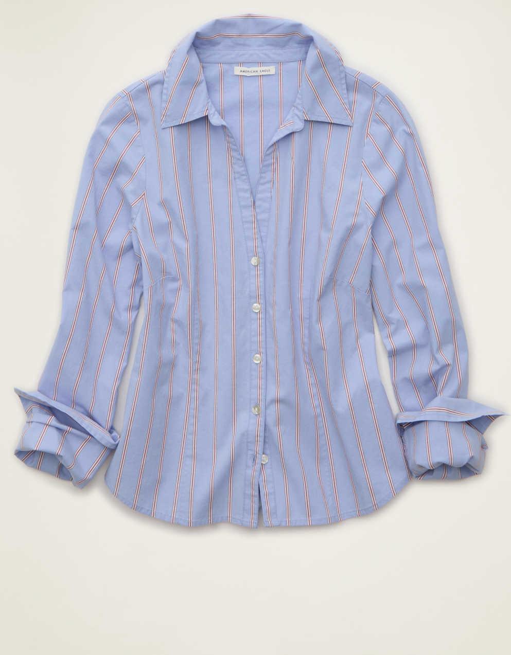 AE Fitted Button-Up Shirt
