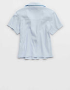 Aerie Cropped Polo T-Shirt