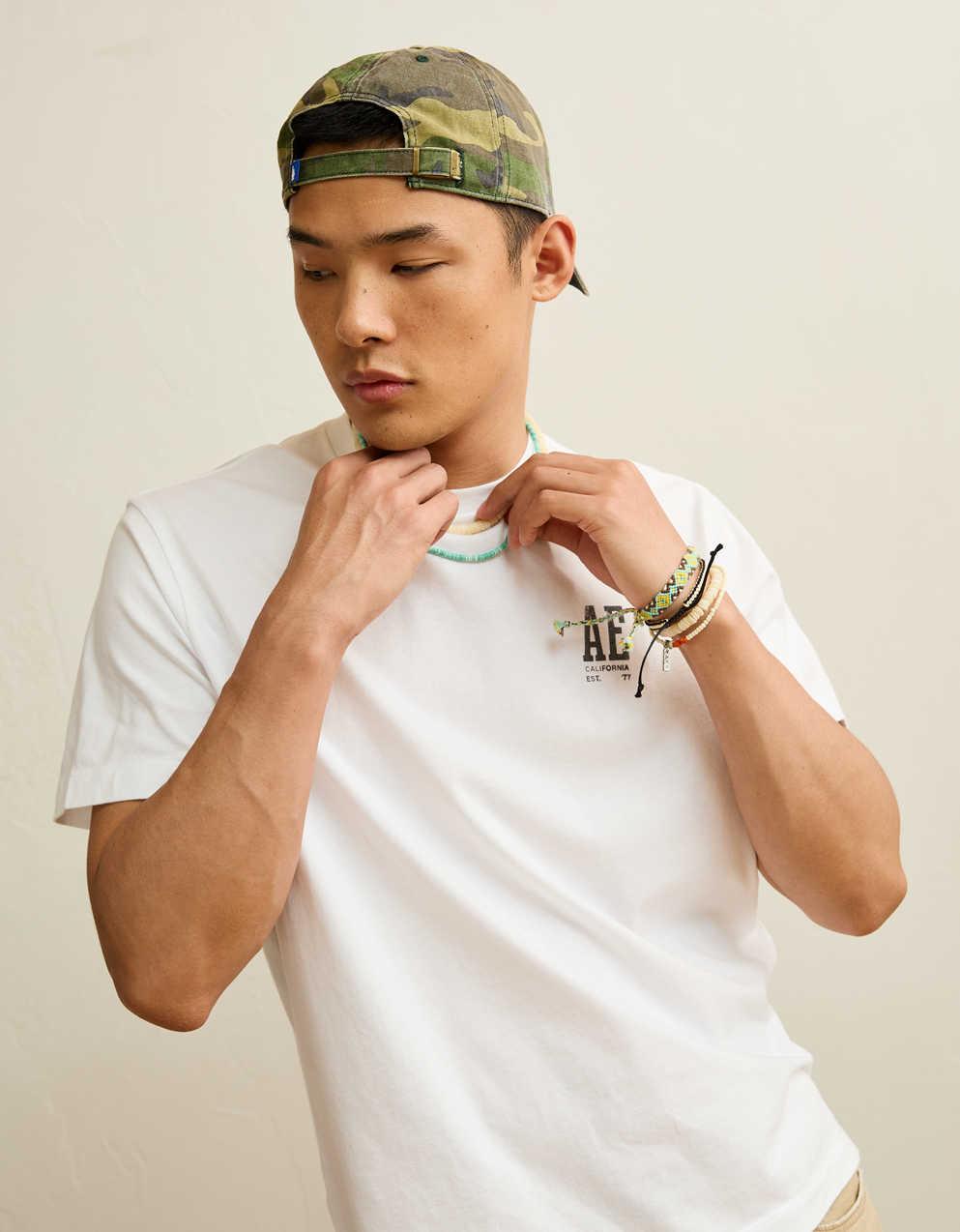 AE スタンダード・フィット・グラフィック・ロゴTシャツ